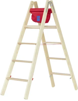 Produktbild von Holz-Stufenstehleiter 2x5 Stufen Hymer 7149910