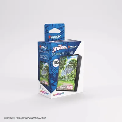 Imagen del producto de Fundas premium para cartas de Magic: The Gathering de Gamegenic, con ilustraciones de Marvel's Spider-Man, serie "Spider-Man Lands"