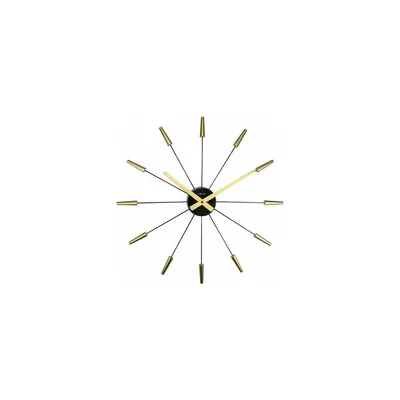 Produktbild von NexTime Edelstahl XL Wanduhr Plug Inn gold 58 cm Uhr Clock