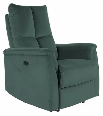 Image de Fauteuil de relaxation inclinable en velours - Vert - L 96 cm x l 57 cm
