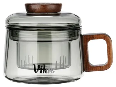 Image de Verre à thé avec infuseur - Verre à thé - 240 ml - Verre - Transparent