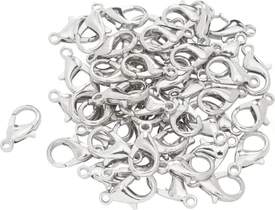 Produktbild von VBS XXL Karabinerverschlüsse "15 mm", 50 Stück, versilbert