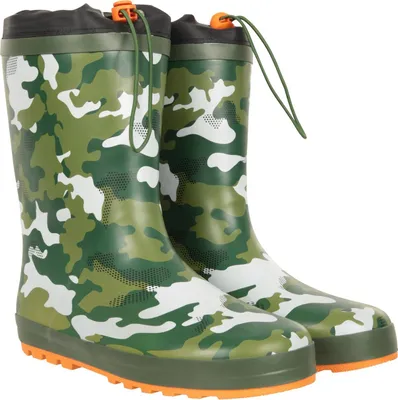 Produktbild von Mountain Warehouse - Dětské gumové holínky, maskáčový vzor MW3551 (35 EU) (khaki zelená)