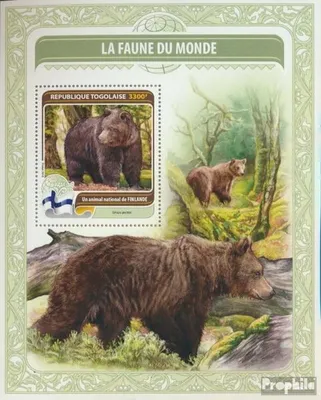 Produktbild von Briefmarken Togo 2016 Mi Block 1335 (kompl. Ausgabe) postfrisch Nationaltier von Finnland