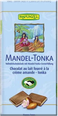 Obrázek produktu pro Rapunzel 1430150, Mléčná čokoláda, 100 g, Mandle, 2411 kJ, 579 kcal, 38,36 g
