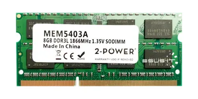 Immagine prodotto di 2-Power MEM5403A, 8 GB, 1 x 8 GB, DDR3L, 1866 MHz, verde
