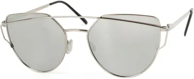 Produktbild von styleBREAKER Sonnenbrille mit Katzenaugen Cat Eye Gläsern und Doppelrahmen Bügel, Federscharnier, Damen 09020069