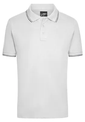 Produktbild von James and Nicholson - Poloshirt für Herren LT2396 (3XL) (Weiß/Marineblau)