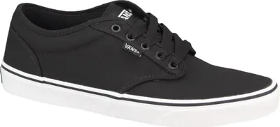 Produktbild von Vans Atwood Skaterschuh Herren, Vegan Canvas, Schwarz-Weiß, Gr. 45 EU, Waffelprofil, gepolsterter Kragen, VTUY187