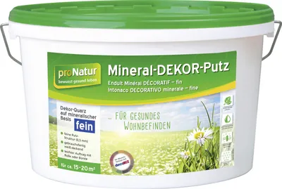 Produktbild von Pronatur Mineral Dekor-Putz 8 kg 0,5 mm fein weiß