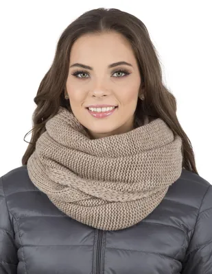 Produktbild von VIVISENCE Loop Schal Strick Zweimal Gefaltet Ideal Wärm Für Wintertage 7103, Bei