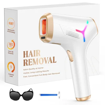Produktbild von IPL Laser Haarentferner - Dauerhafter Epilierer - 999999 Lichtimpulse - 3 Geschwindigkeiten - Gesicht & Körper - Heimgebrauch - Weiß