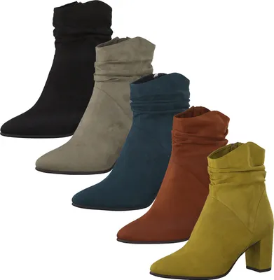 Produktbild von MARCO TOZZI Damen Stiefeletten Velouroptik Stiefel 2-25307-35, Größe:41 EU, Farbe:Schwarz