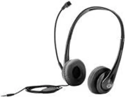 Produktbild von HP Stereo-Headset (3,5 mm), Kabelgebunden, Büro/Callcenter, 20 - 20000 Hz, 86 g, Kopfhörer, Schwarz