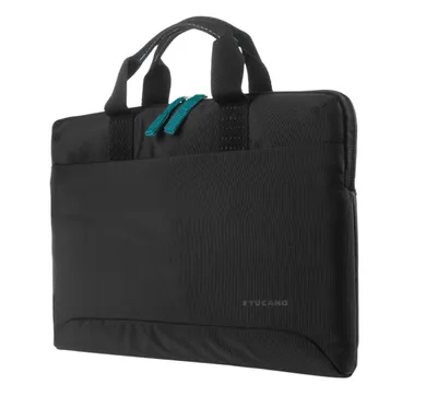 Image de Tucano Smilza Sac MacBook 13"-14" – Fabriqué à partir de Plastique Recyclé – Ultra-Mince avec Double Poignées – Rembourrage Interne Anti-Choc - Noir