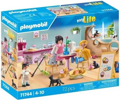 Produktbild von PLAYMOBIL 71744 Katzenbar mit 6 Katzen und Figuren