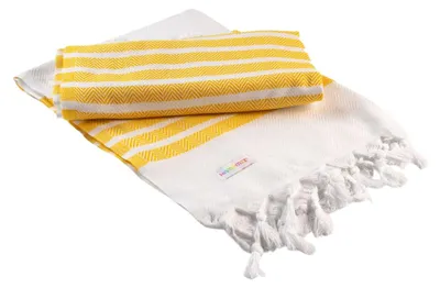 Immagine prodotto di ARTG - Asciugamano "Hamamzz Dalaman" LT3944 (taglia unica) (bianco/giallo scuro)