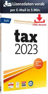 Produktbild von BUHL tax 2023 (für das Steuerjahr 2022) (1 User / PC - 1 Jahr) ESD Steuer Recht 5 Min. Versand als Download per Mail