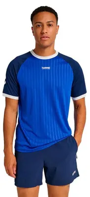 Image de T-shirt Hummel Hmlpulse Stripe à manches courtes - surf the web, taille : L