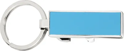 Produktbild von Metall-Schlüsselanhänger / mit Flaschenöffner / Farbe: blau