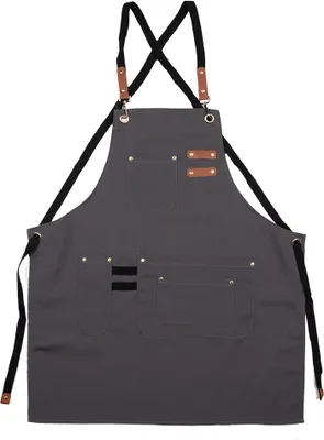Produktbild von Clayre & Eef Küchenschürze 75x66 cm Grau Polyester