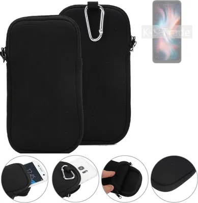 Produktbild von K-S-Trade Neopren-Hülle Handyhülle kompatibel mit UMIDIGI C1 Max Schutzhülle Neoprenhülle Sleeve Schutz-Hülle Gürtel Tasche Case Holster