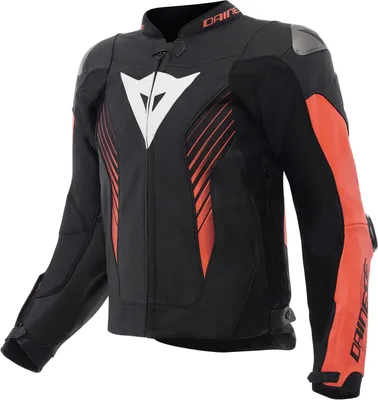 Produktbild von Dainese Super Speed 5 Motorrad Lederjacke, schwarz/rot/weiß, 58