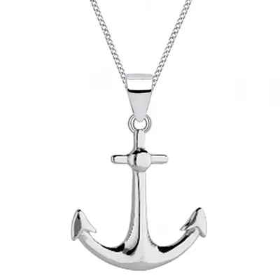 Elegante Anker Anhänger mit passender Kette I Maritim Echtschmuck