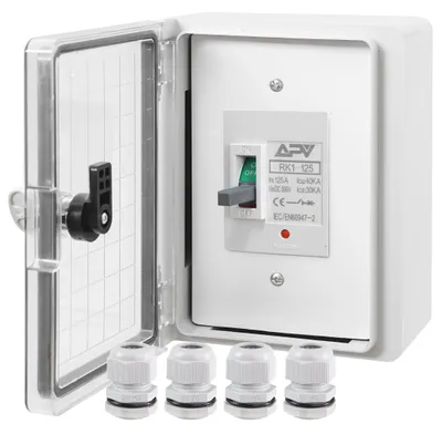 Produktbild von MCCB DC Leitungsschutzschalter 125A / 600V DC 2Polig mit Gehäuse ABS