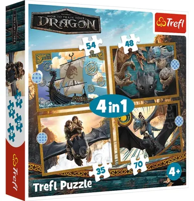 Productafbeelding van 4-in-1 spel - Drakendagen - Trefl 34678