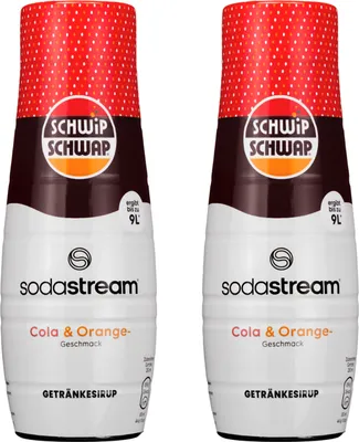 Image de SodaStream Sirop pour boissons Schwip Cola Orange, 440ml, 2 pièces