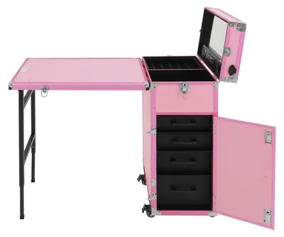 Image de Table de manucure mobile - 4 tiroirs et 4 roulettes