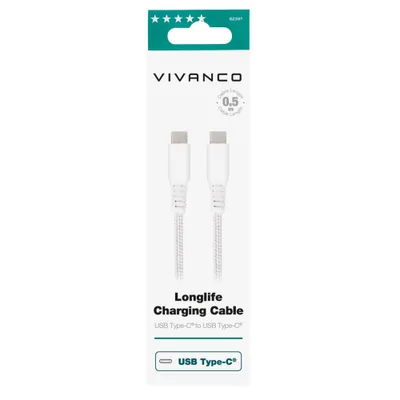 Produktbild von LongLife Charging Cable, USB Type-C™ Daten- u. Ladekabel, 0,5m (62397)