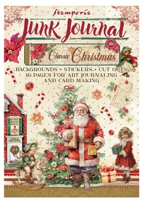 Produktbild von Stamperia Junk Journal Buch Classic Christmas 21x29.7 cm für Scrapbooking