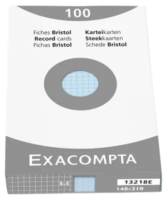 Immagine prodotto di Schede EXACOMPTA, DIN A5, a scacchiera, blu azzurro