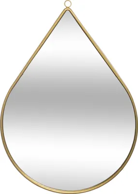 Produktbild von Atmosphera Créateur d'intérieur Wandpiegel Tropfen Glas Metall gold 29 cm x 21 cm x 1,2 cm
