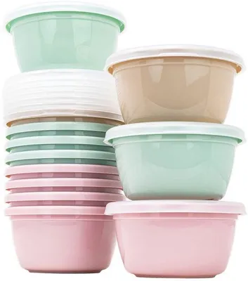 Immagine prodotto di Contenitori per alimenti per bambini, set da 12, adatti al microonde e alla lavastoviglie, contenitori per congelatore da 250 ml, senza BPA