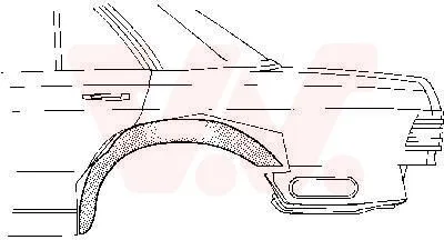 Produktbild von VAN WEZEL Radhaus 3026447 Hinten Links passend für MERCEDES-BENZ S-Klasse Limousine (W126)