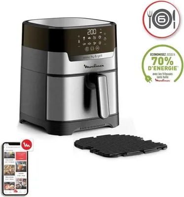 Obrázek produktu pro Moulinex EZ505D10, Horkovzdušná fritéza, 4,2 l, 1,5 kg, 80 °C, 200 °C, 6 člověk/lidí