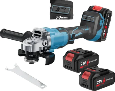 Immagine prodotto di Smerigliatrice angolare, motore brushless, disco da 125 mm, stile 2 （2 batterie 1 spina EU ）