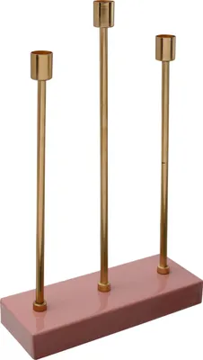 Produktbild von Kerzenhalter Art Deco 300 Rosa / Gold
