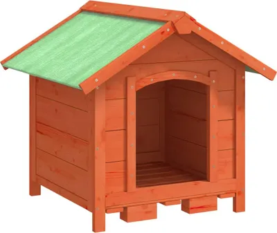 Obrázok produktu pre vidaXL Domček pre psa hnedý 65x65x61,5 cm Borovicový masív