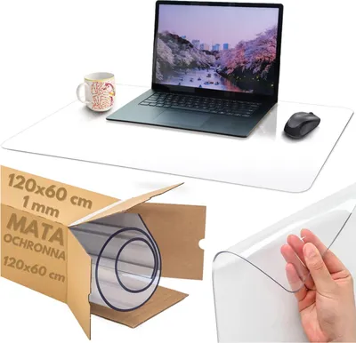 Produktbild von ZOLTA Bodenschutzmatte für Hartböden 1,0 mm 60 x 120cm Transparent - Schreibtischstuhl Unterlage - Bürostuhl Matte - Bodenmatte unter Bürostuhl und Schreibtisch - Schreibtischunterlage - Transparent