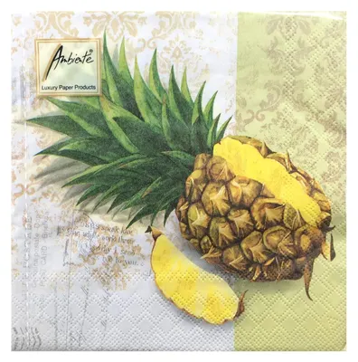 Papierservietten 33x33 cm 3-lagig 20 Stück Ananas
