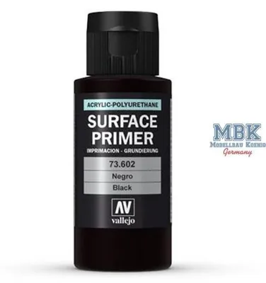 Image de Vallejo Primer - Black - 60ml flacon doseur apprêt noir 73.602
