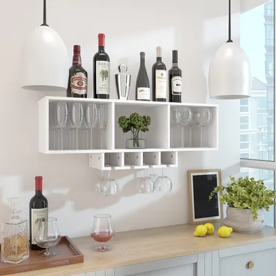 Produktbild von Weinglasregal Vicco Vin Weiß mit Glashalter, Model 50139