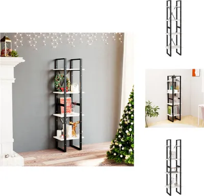 Produktbild von vidaXL Bücherregal 4 Fächer Weiß 40x30x140 cm Kiefer Massivholz - Bücherregale & Bücherschränke