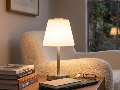Immagine prodotto di Lampada da tavolo EMERALD nichel opaco Trio 525490107