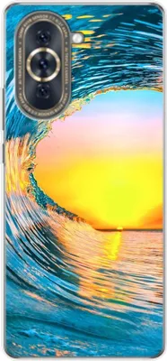Produktbild von König Design Hülle kompatibel mit Huawei nova 10 Kunststoff Soft Handyhülle - Handy Case Welle
