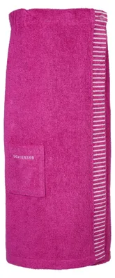 Produktbild von SCHIESSER Saunatuch Rom | Zweifarbig | 100% Baumwolle | Weich & Saugstark | 75x200 cm | Fuchsia